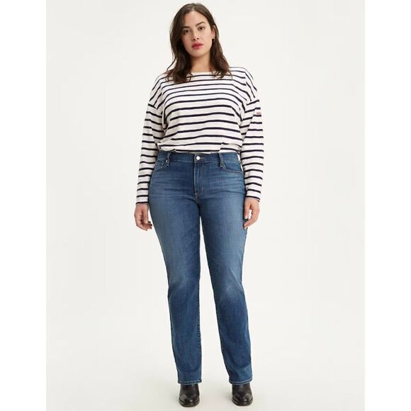 Levi’s NWT 414 CLASSIC STRAIGHT WOMEN'S JEANS PLUS SIZE 24W - Picture 2 of 6